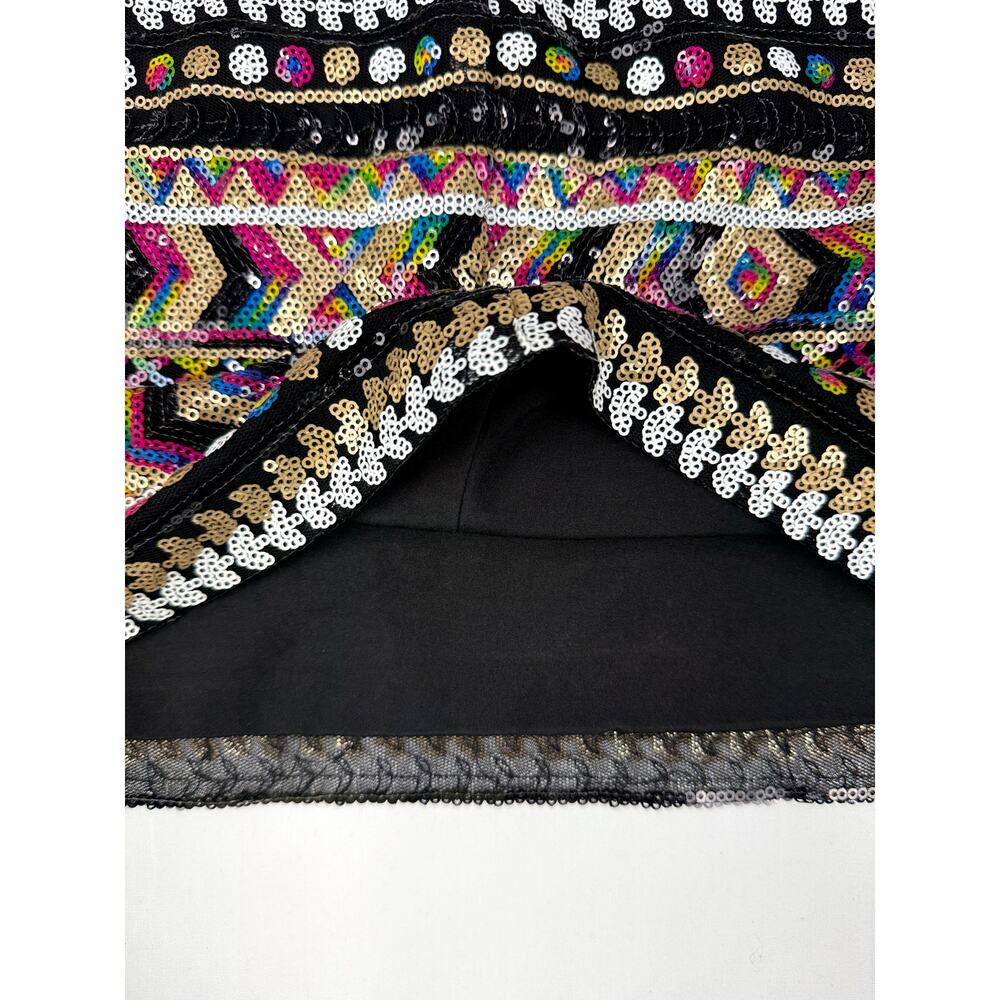 GUESS Sequin Skirt  M vibrant geometric patterns.  mix of colors for a bold look - Picture 4 of 10
